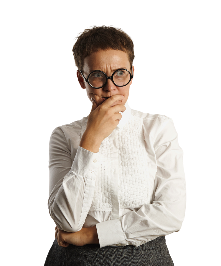 mature woman thinking